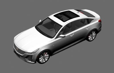 凯迪拉克CT5汽车3D模型,C4D,FBX格式