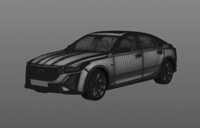 凯迪拉克CT5汽车3D模型,C4D,FBX格式