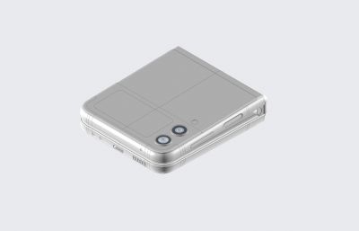 SAMSUNG三星GALAXY Z FLIP3折叠屏手机 3D渲染模型(ksp+stp素模源文件),keyshot10渲染