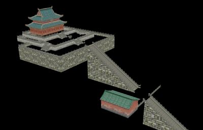 中式古建宮殿,天宮,金殿3D模型