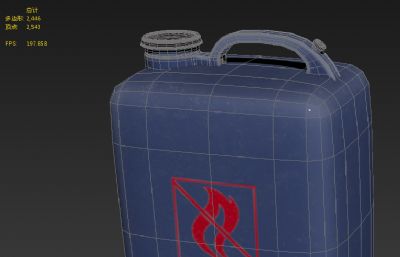 塑料液体桶,容器3D模型