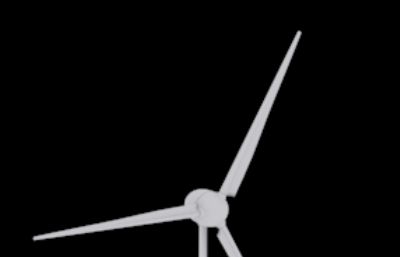 风力发电机摆件3D模型