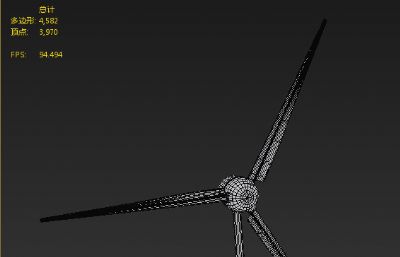 风力发电机摆件3D模型