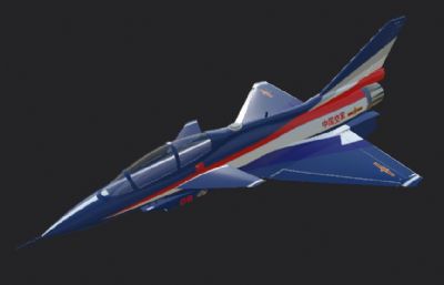 八一飞行表演队歼10S战斗机3D模型