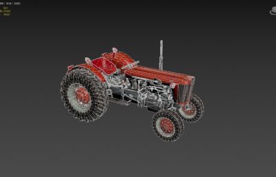 Massey Ferguson麦赛福格森农用拖拉机3D模型