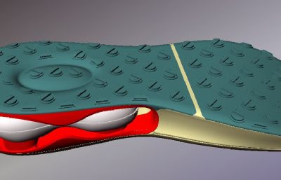 rb+eva+tpu+air材质运动鞋鞋底3D模型