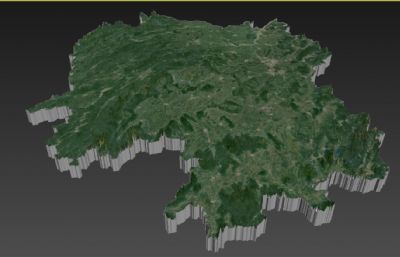 湖南三维地图,湖南地形地势图3D模型