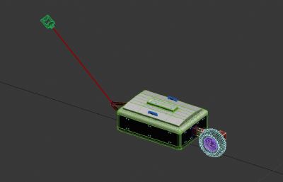 雷达探测车,雷达信号车3D模型