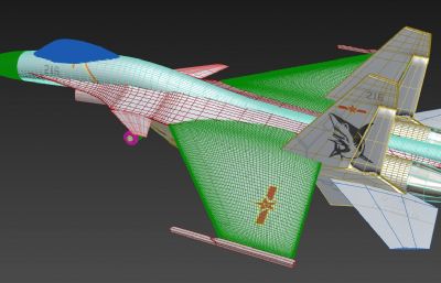 歼15战斗机,航母舰载机3D模型
