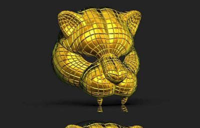 豹子头装饰品吊坠3D打印模型