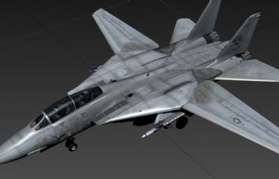 F14雄猫战斗机,F-14战斗机3D模型,MAX,obj格式+MB格式素模