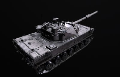 反坦克榴弹炮,反坦克炮3D模型
