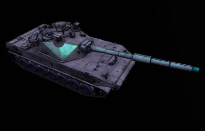 次世代PBR坦克,2S25自行反坦克炮3D模型