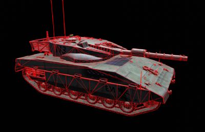 PBR德国山猫水陆两用轮式装甲侦察车,两栖战车3D模型