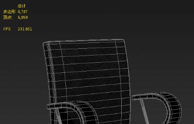 Q版电脑椅3D模型,OBJ格式