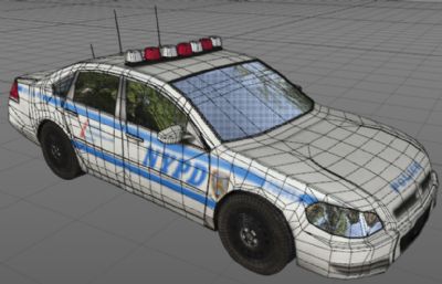 NYPD警车C4D模型简模