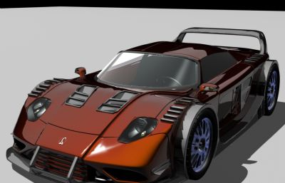 豪华轿跑汽车3D模型