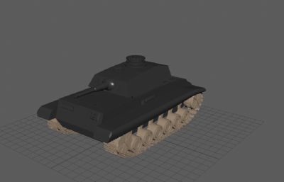 一个低模坦克maya模型,FBX格式