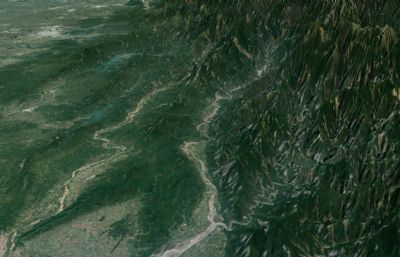 台湾省三维地图,台湾省地形,地势图3D模型