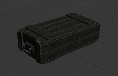 军事木制弹药箱3D模型