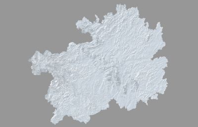 贵州省三维地图,贵州省地形地势3d地图模型