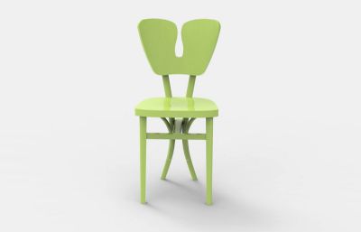 硬质塑料椅子,餐椅3D模型,3DM,OBJ格式