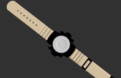 卡西欧腕表,皮带机械手表3D模型