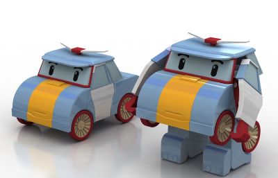 变形汽车人玩具3D模型,3DS,OBJ格式,有贴图