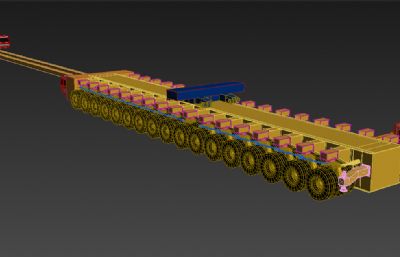 运梁车,架桥运梁设备3D模型