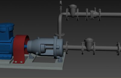 水泵管道工业配件3D模型