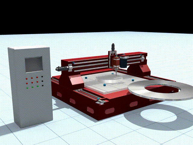 工業設備機床,數控機床3D模型
