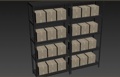 货架,书架,储物架3d模型