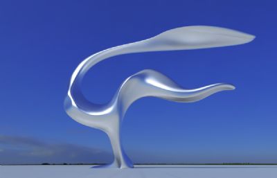 春意嫩芽抽象雕塑设计3D模型
