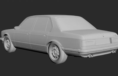 老款宝马728I汽车3D模型素模