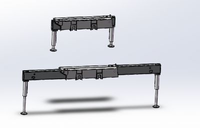 H型液壓支腿系統STEP格式數模圖紙