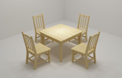 小餐桌椅组合模型