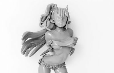 可爱性感卖萌小恶魔女孩手办3D打印模型