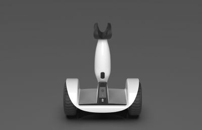 电动自平衡车,体感车3D模型
