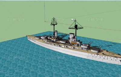 国王级战列舰su模型