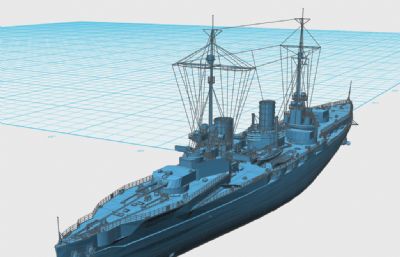 公海舰队冯·德·坦恩号巡洋舰stl模型