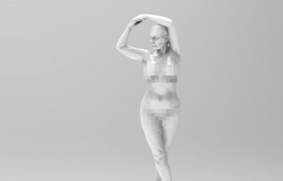 国外中老年妇女人体裸体姿势zbrush模型