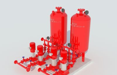 稳压泵组合3D模型