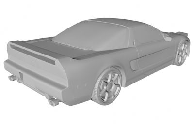 Acura讴歌NSX轿跑3D模型素模,max,c4d,fbx等多种格式