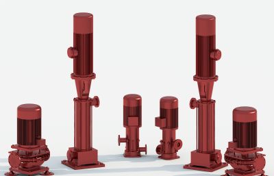 三款消防泵max模型