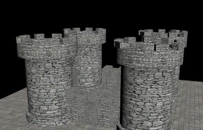 简单城堡3D,max模型