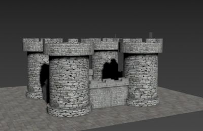 简单城堡3D,max模型