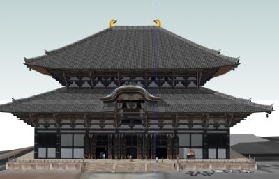 东大寺主体建筑SU模型