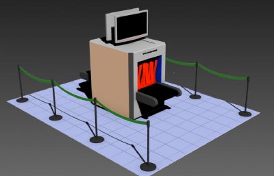 机场安检检测仪3DS模型