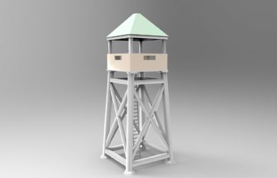景观塔,哨塔,塔楼3D模型,3DS格式