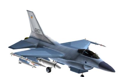 F-16战斗机3D模型,FBX格式